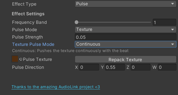 Pulse Effect Options