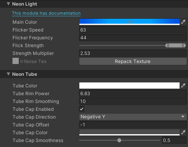 Neon Light Options