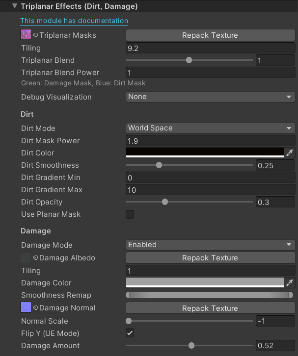 Triplanar Effects Inspector