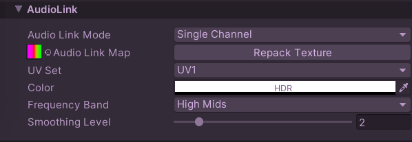 Toon Shader AudioLink Single Channel