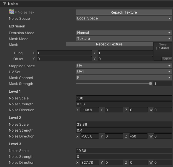 Cloud Noise Settings